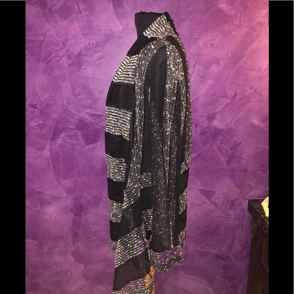 Beautiful sheer layering sweater w/slight sequence - Picture 2 of 4